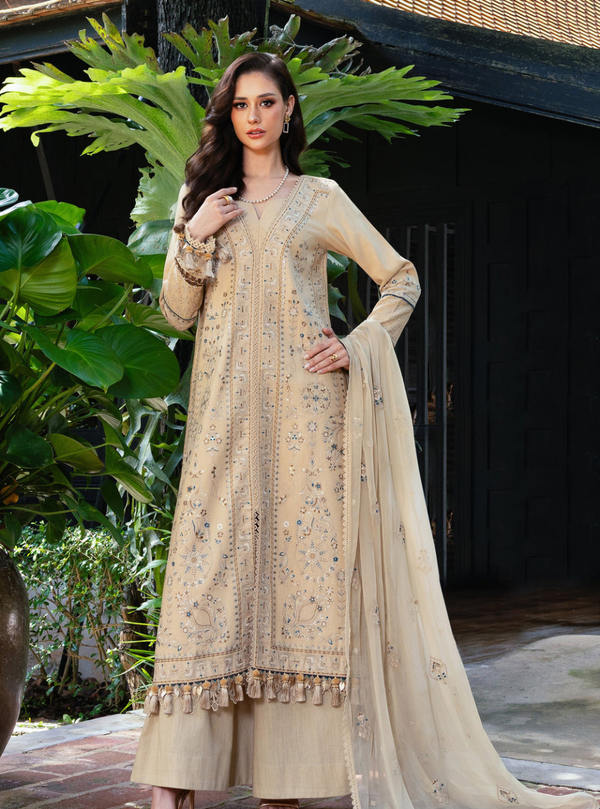 ETHNIC 3 PC LAWN LUXURY EMBROIDERED DUPATTA