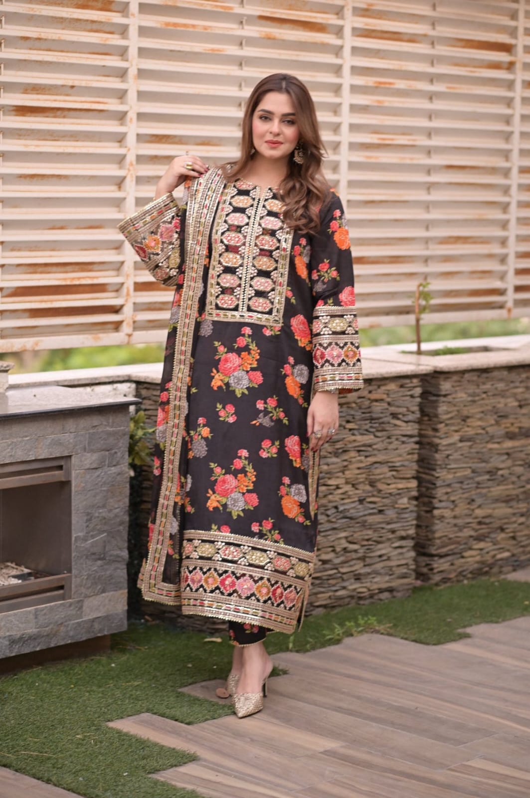 Aneela’s Black Silk Elegance