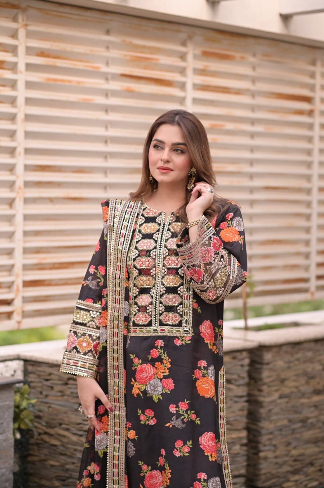 Aneela’s Black Silk Elegance