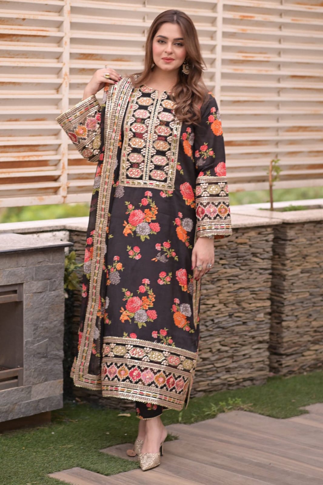 Aneela’s Black Silk Elegance