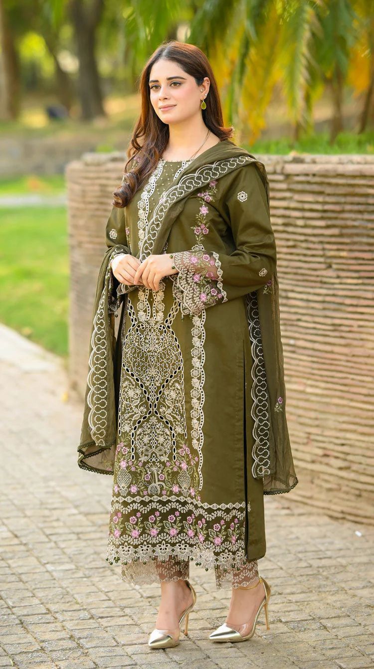 3-Piece Heavy Embroidered Suit