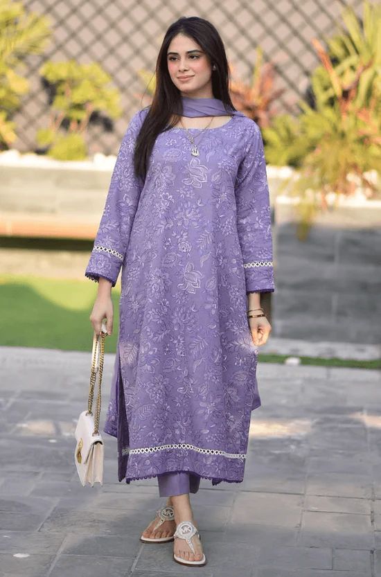 3-Piece Unstitched Embroidered Suit