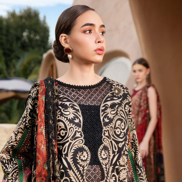 Maria B Printed & Embroidered 3-Piece Unstitched Lawn Suit