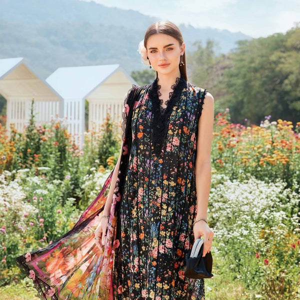 Maria B Printed & Embroidered 3-Piece Unstitched Lawn Suit – Elegant Edition