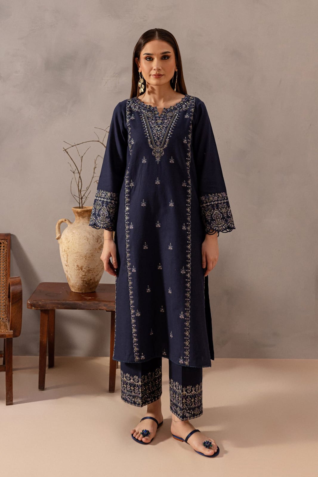 Zara Shah Jahan Sequin Embroidered 2-Piece Unstitched Lawn Suit