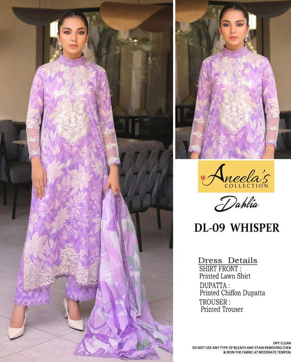 Luxury 3-Piece Printed Lawn Suit – Premium Collection