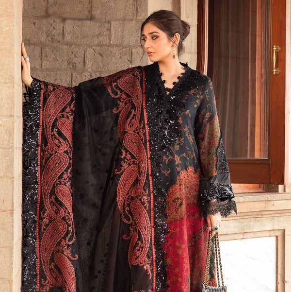 Premium Lawn | Embroidered Printed Chiffon (Dupatta)