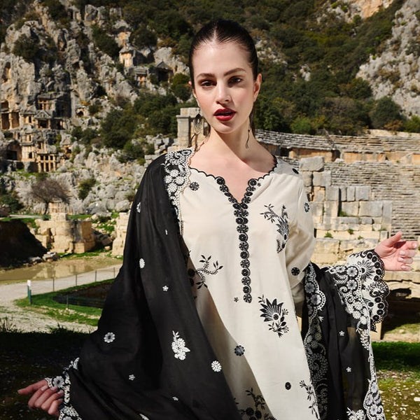 Premium Lawn (Shirt & Trouser) | Embroidered Chiffon (Dupatta)