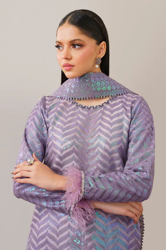 Bin Ilyas – Luxury Organza 3-Piece Heavy Suit