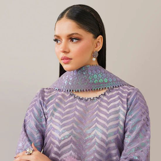 Bin Ilyas – Luxury Organza 3-Piece Heavy Suit