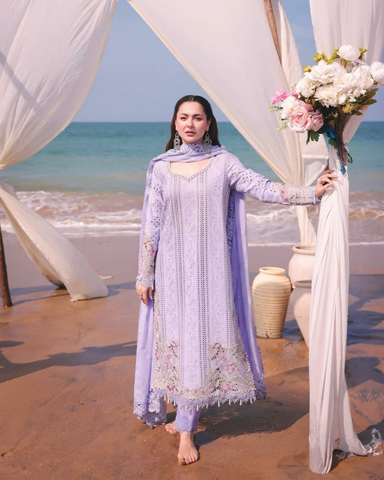 QALAMKAR LAWN LUXURY EMBROIDERED 3 PC