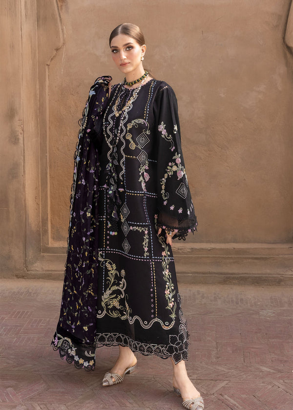 CRIMSON LAWN LUXURY EMBROIDERED 3 PC WITH EMBROIDERED BACK AND DUPATA