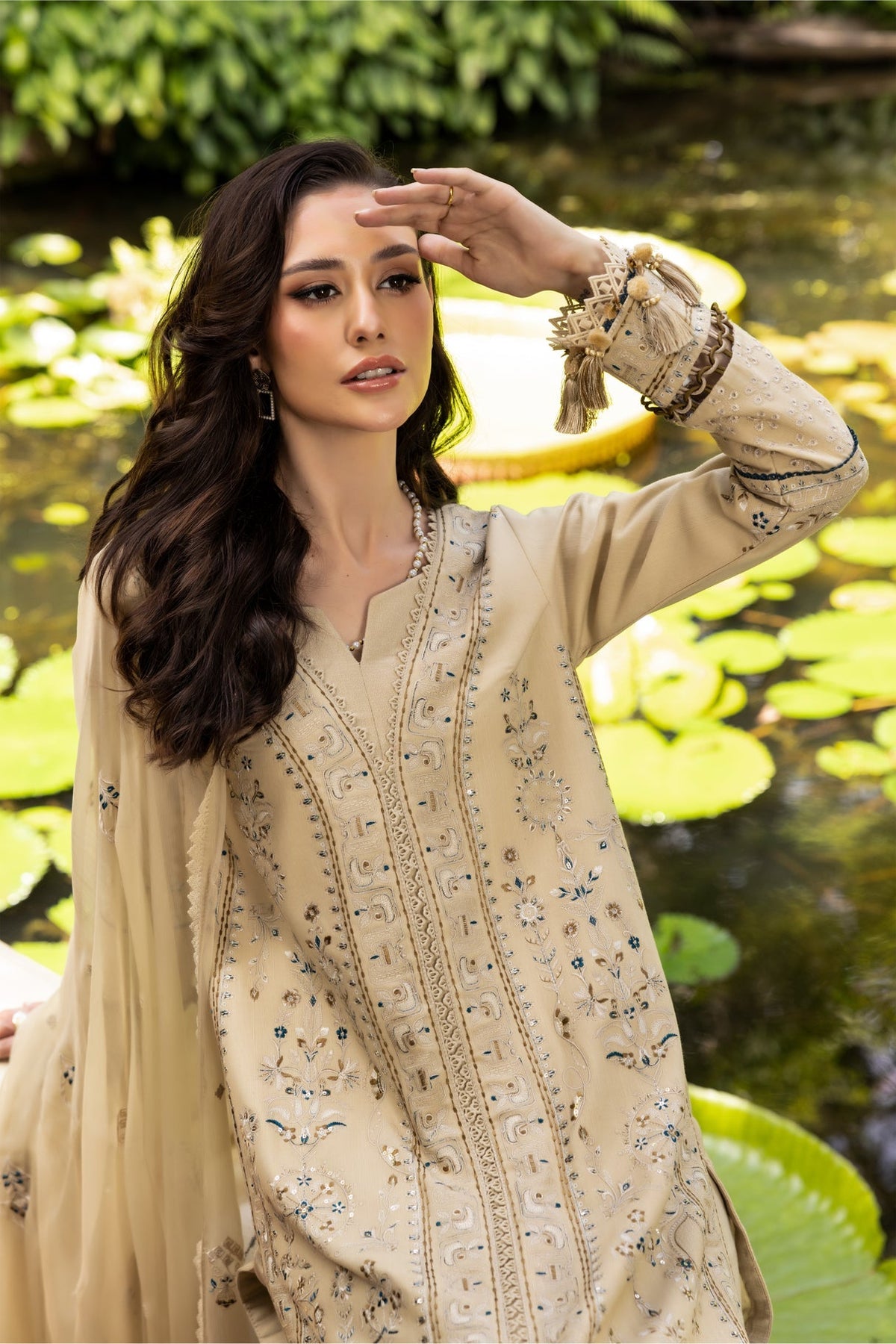 ETHNIC 3 PC LAWN LUXURY EMBROIDERED DUPATTA