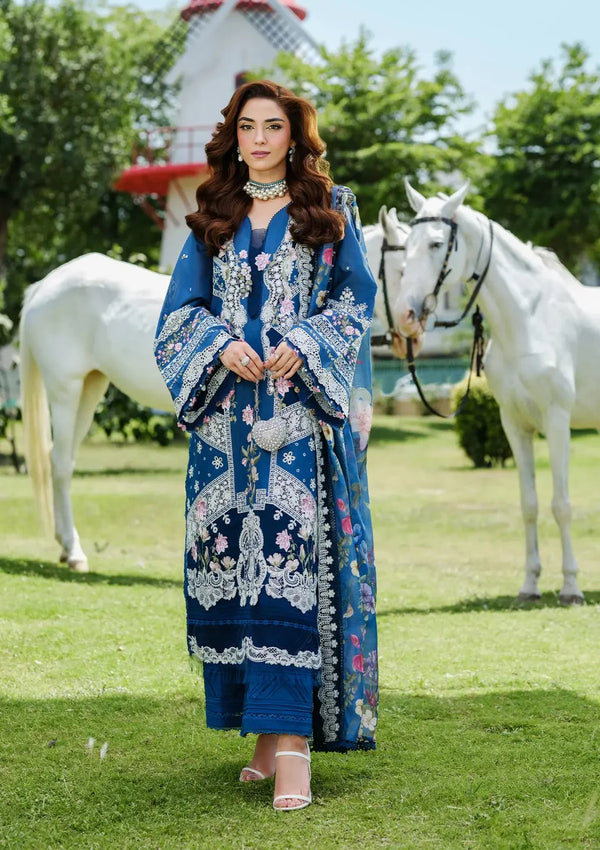 ELAF LUXURY LAWN EMBROIDERED 3 PC WITH READY EMBROIDERED DUPATTA