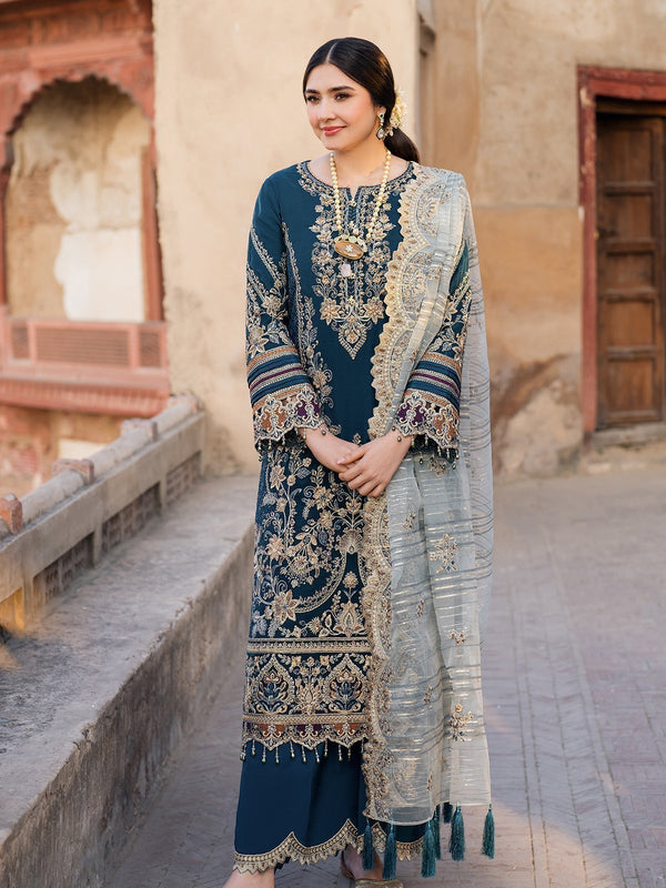 BATIK HEAVY EMBROIDERED SUIT WITH COTTON NET EMBROIDERED DUPATTA