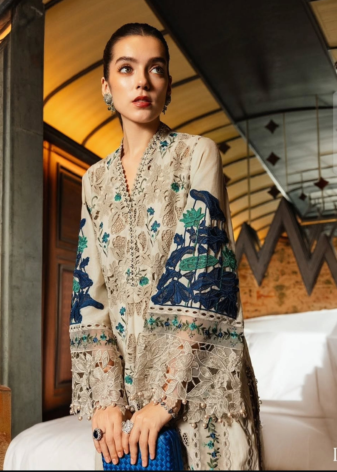 MARIA B LUXURY LAWN EMBROIDERED 3 PC WITH SOFT DUPATTA