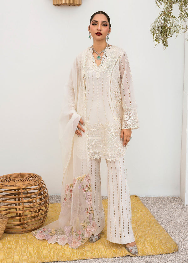 SAIRA SHAKIRA LAWN EMBROIDERED 3 PC WITH EMBROIDERED DUPPATA AND TROUSER