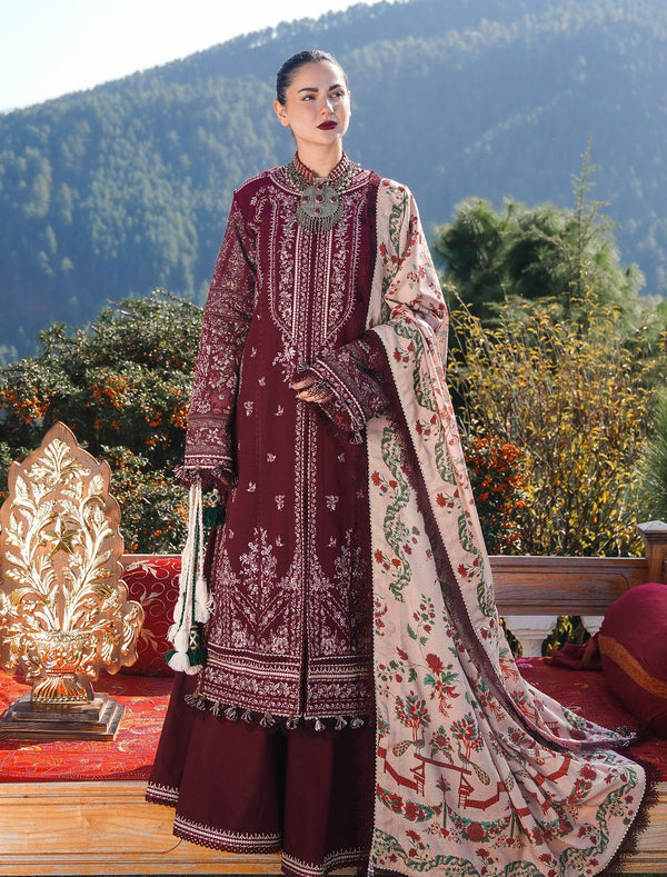 HUSSAIN REHAR LAWN HEAVEY EMBROIDERED 3 PC