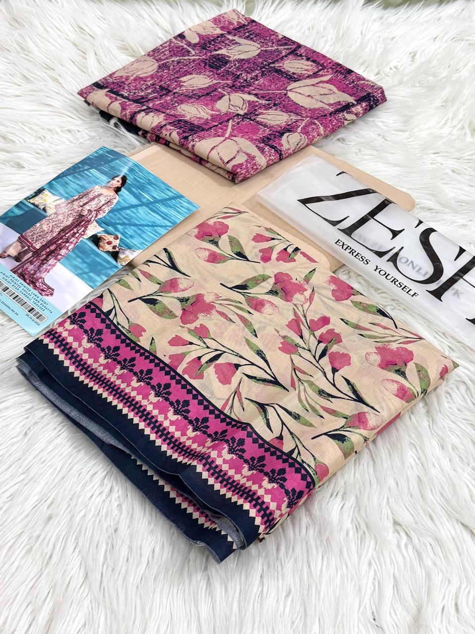 ZESH PREMIUM LAWN ORIGINAL PRINTED 3 PC