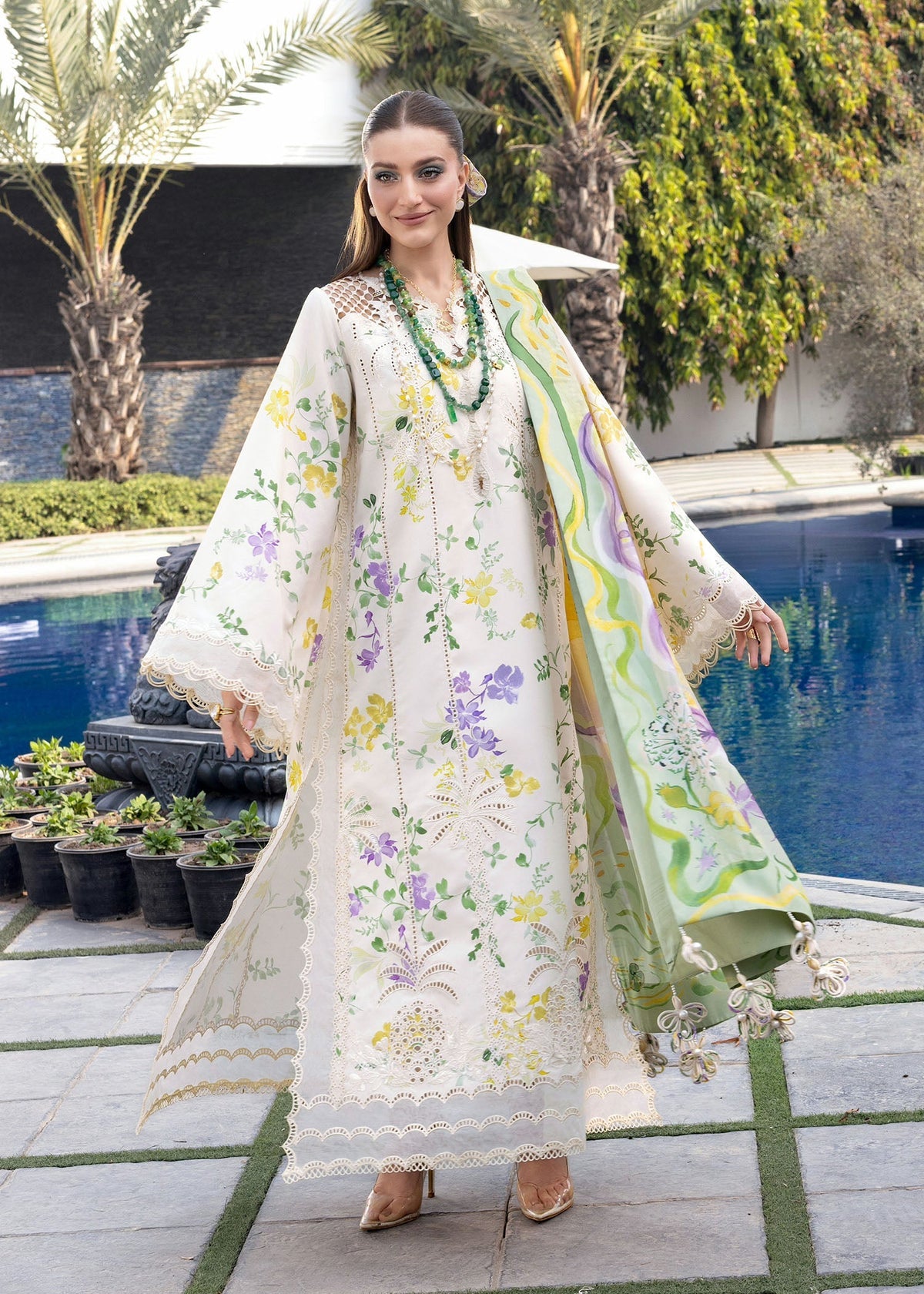CRIMSON LUXURY LAWN EMBROIDERED 3 PC WITH SOFT DUPATTA