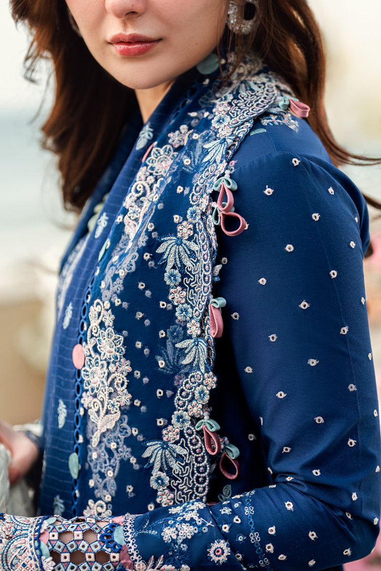 Qalamkar Lawn 3 PC Luxury with Embroiderd Dupata