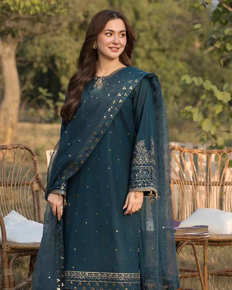 ZARA SHAH JHAN EMBROIDERED 3 PC WITH EMBROIDERED DUPATTA