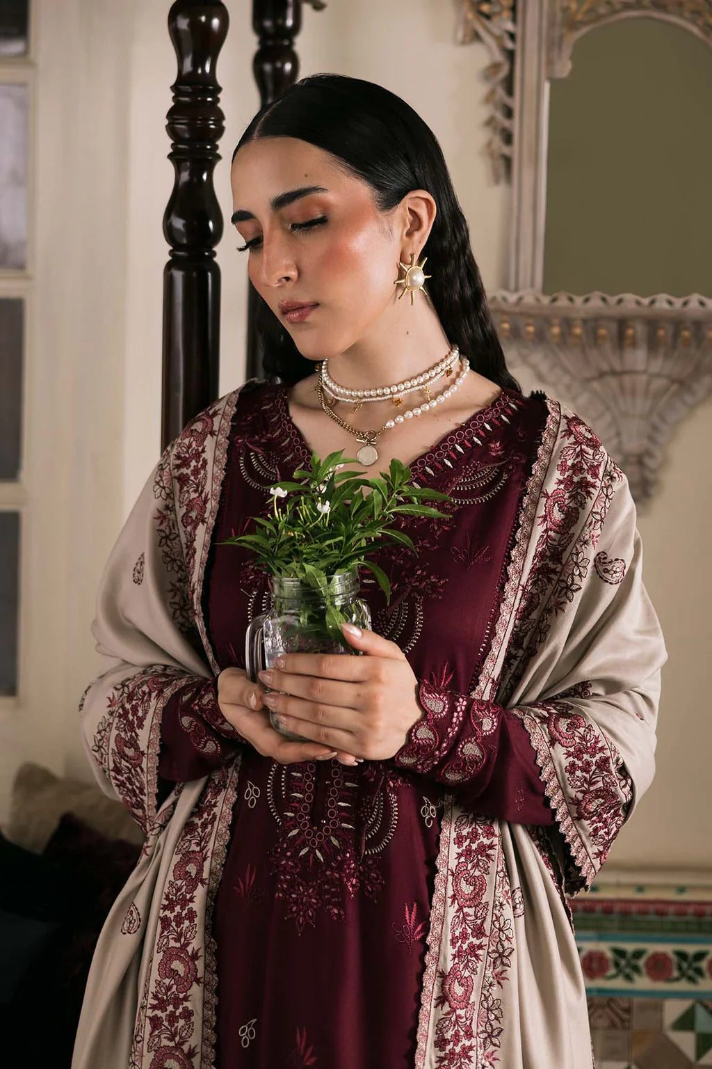 Nishat Embroidered Dhanak 3 PC