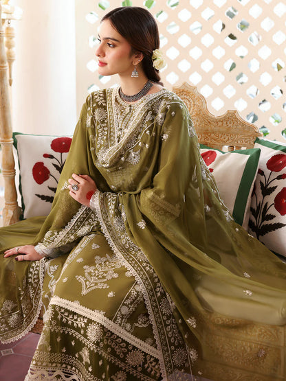 MAHNUR LUXURY EMBRIODERED 3 PC LAWN