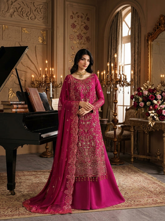 EMAAN ADEEL LUXURY Embroidered Chiffon 3 PC SUIT WITH EMBROIDERED DUPPATA