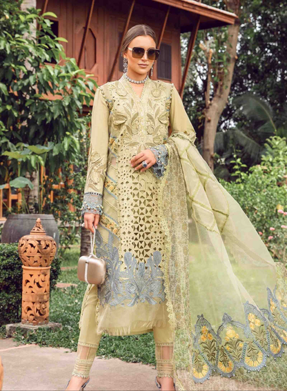 Maria B Lawn 3 PC With Heavy Sequence Embroidery