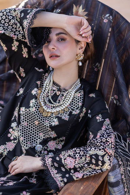 QALAMKAR LAWN LUXURY 3 PC WITH EMBROIDERED DUPATTA