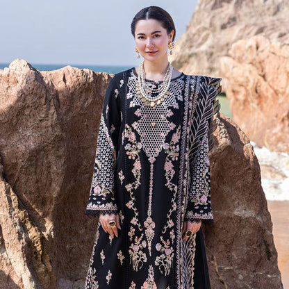 QALAMKAR LAWN LUXURY 3 PC WITH EMBROIDERED DUPATTA