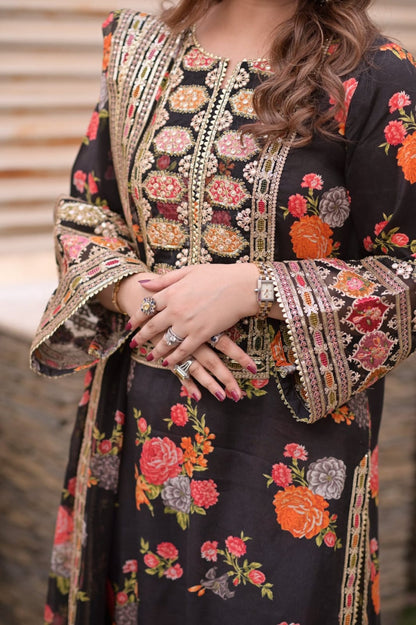 Aneela’s Black Silk Elegance