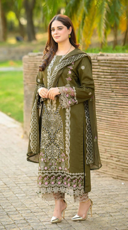 3-Piece Heavy Embroidered Suit
