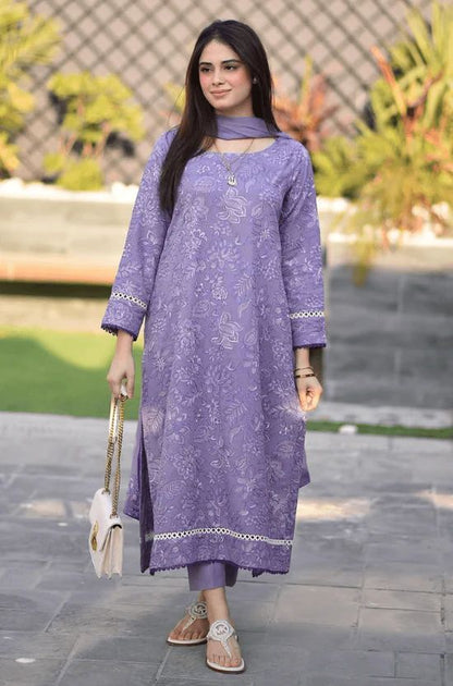 3-Piece Unstitched Embroidered Suit