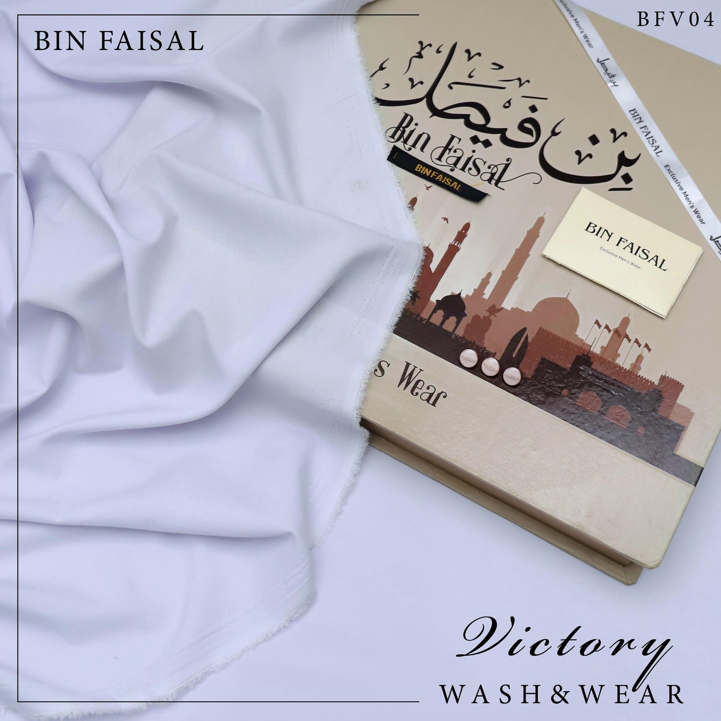 Bin Faisal 100% Pure Super Luxury Victory Wash & Wear – Premium Men’s Fabric