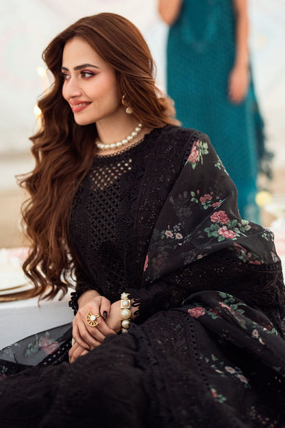 NUREH LAWN EMBROIDERED 3 PC WITH EMBROIDERED DUPATTA