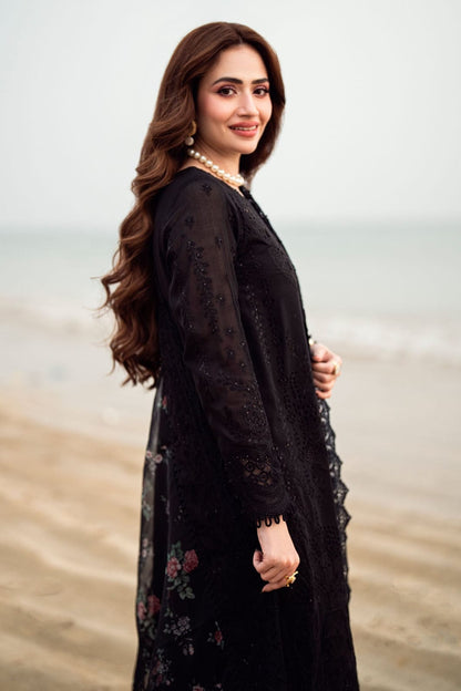 NUREH LAWN EMBROIDERED 3 PC WITH EMBROIDERED DUPATTA