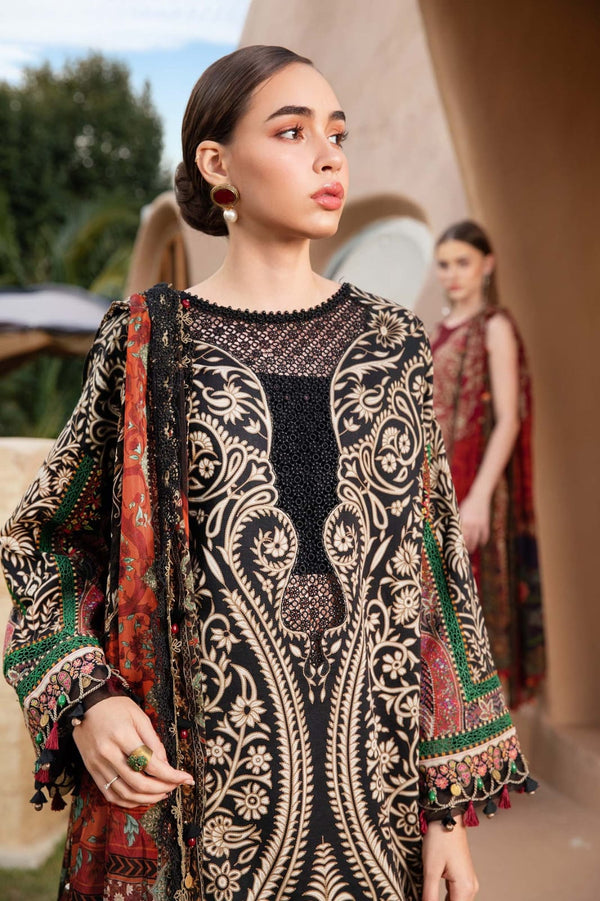 Maria B Printed & Embroidered 3-Piece Unstitched Lawn Suit