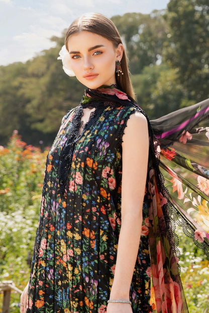 Maria B & Embroidered 3-Piece Unstitched Lawn Suit – Elegant Edition