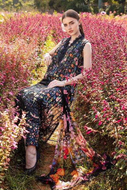 Maria B & Embroidered 3-Piece Unstitched Lawn Suit – Elegant Edition