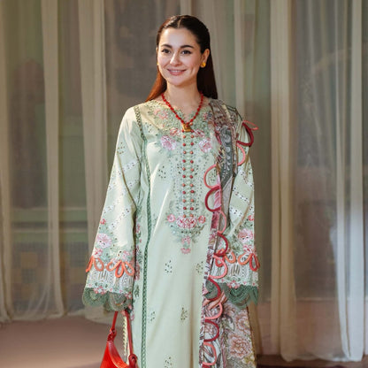Qalamkar Embroidered 3-Piece Suit – Classic Elegance