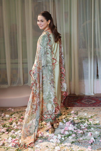 Qalamkar Embroidered 3-Piece Suit – Classic Elegance