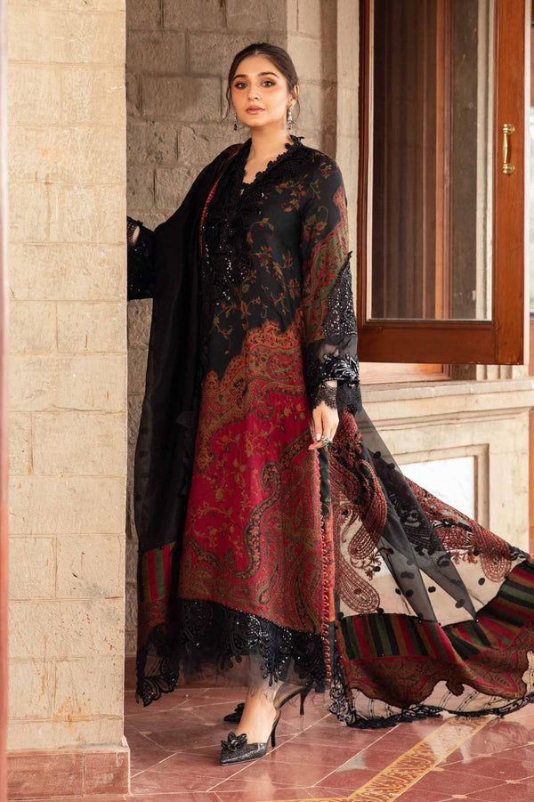 Maria B Printed & Embroidered 3-Piece Unstitched Lawn Suit