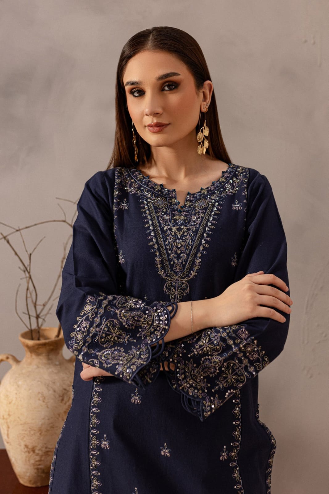 Zara Shah Jahan Sequin Embroidered 2-Piece Unstitched Lawn Suit