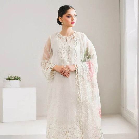 Baroque Chantelle – Organza Embroidered 3-Piece Unstitched Suit