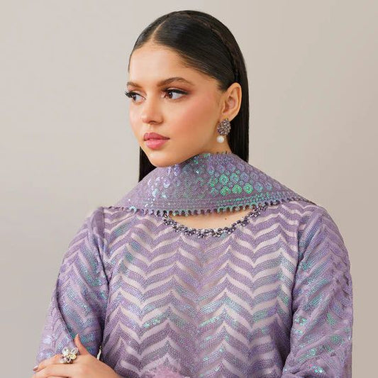 Bin Ilyas – Luxury Organza 3-Piece Heavy Suit
