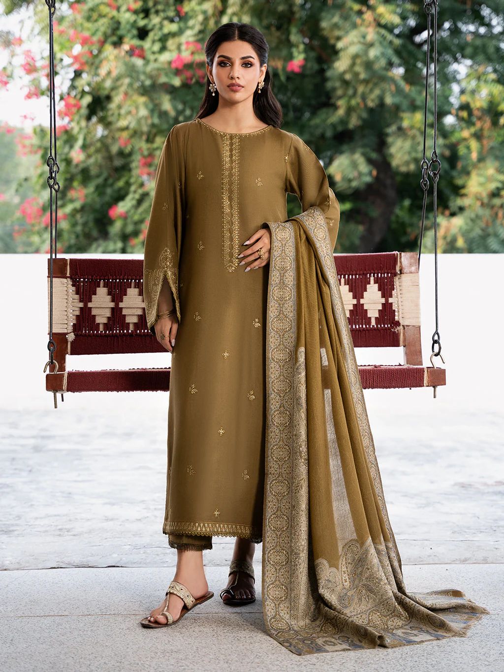 Baroque 3PC Embroidered Suit