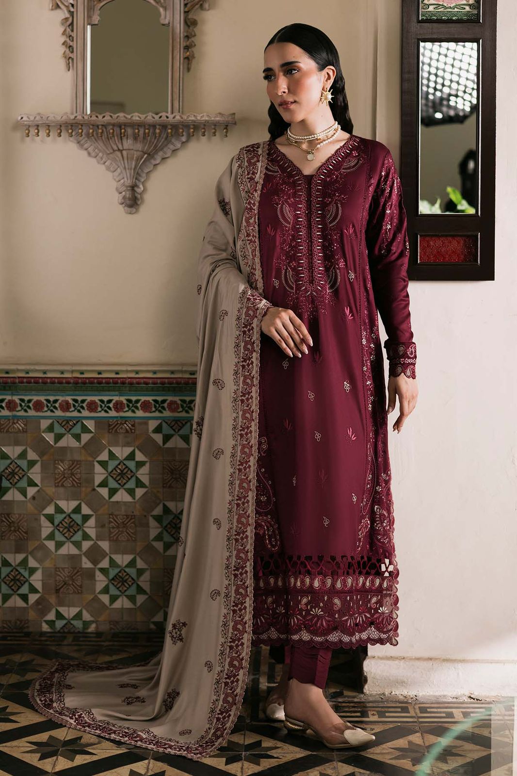 Nishat Embroidered Dhanak 3 PC