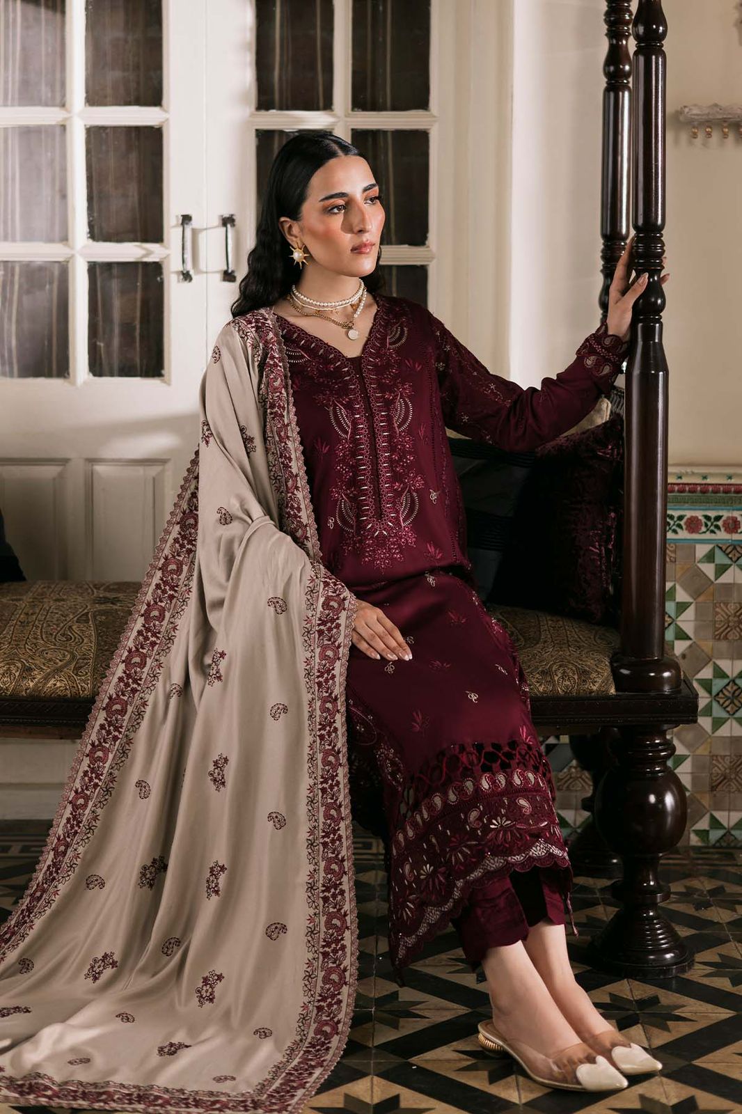 Nishat Embroidered Dhanak 3 PC